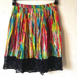 Retro colorful design skirt thrifted